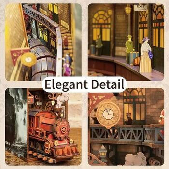 Tonecheer  Book Nook Kit The Steam Age